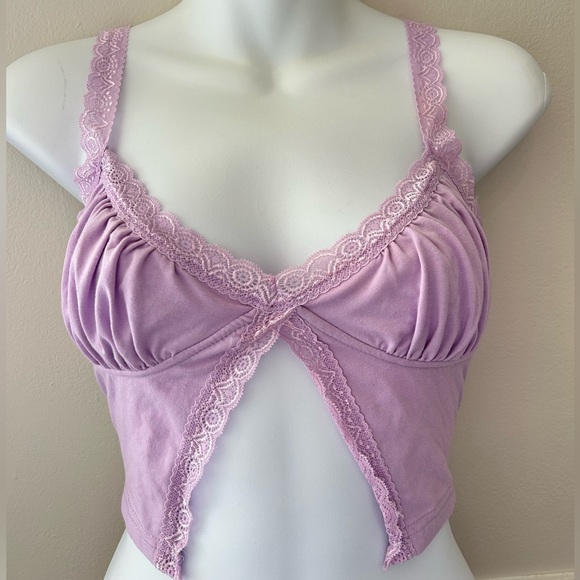 SHEIN Tops - Purple/ Lilac lace crop top! Perfect for going out!